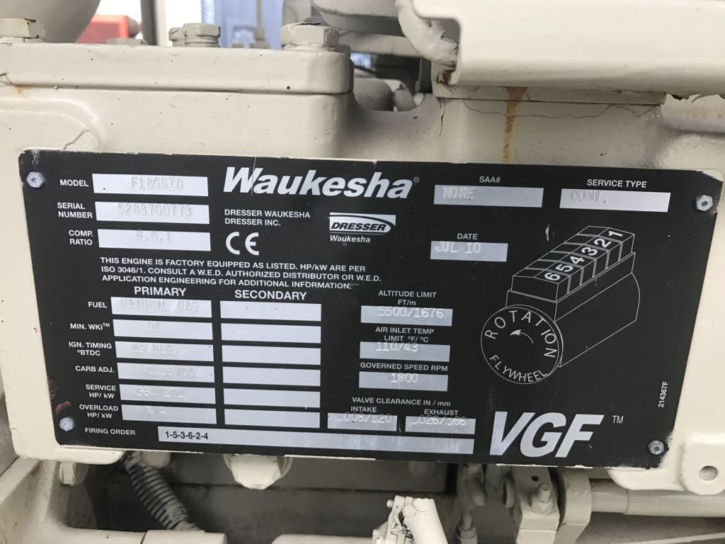 Rebuilt Waukesha F18gsid Generator Set React Power