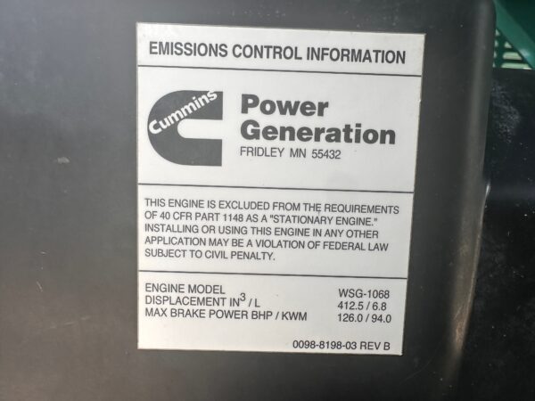 Used Cummins 70kW Generator Set (6)